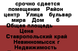 срочно сдается помещение › Район ­ центр › Улица ­ бульвар мира › Дом ­ 28 б › Общая площадь ­ 251 › Цена ­ 46 420 - Ставропольский край, Невинномысск г. Недвижимость » Помещения аренда   